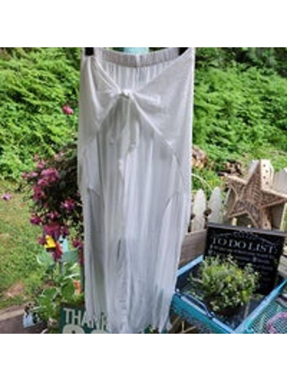 Elegant White Beach Wrap Pants